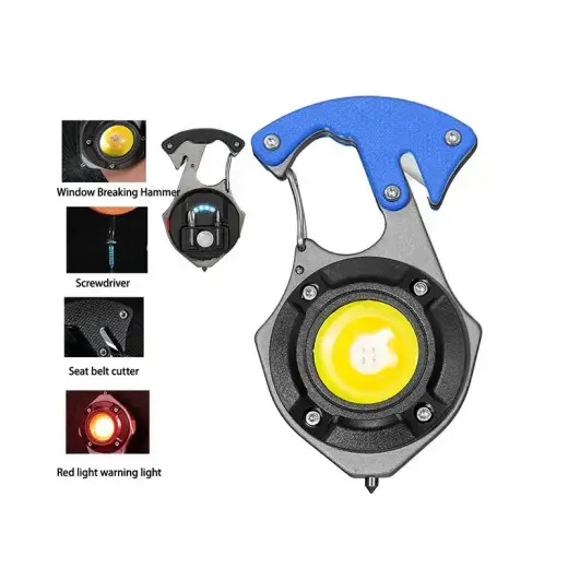 Mini flashlight LED keychain W5143 Type C with 2 screwdriver bits blue Foto 2