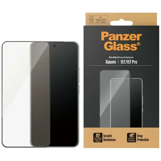 Szkło hartowane PanzerGlass Ultra-Wide    Fit do Xiaomi 15T | 15T Pro