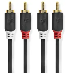 Kabelis Nedis 2x RCA - 2x RCA 3m
