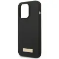 Guess GUHMP14XSBPLK iPhone 14 Pro Max 6,7" czarny|black hard case Silicone Logo Plate MagSafe Фото num