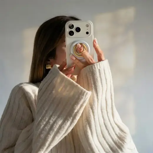 TECH-PROTECT MMR700 LAMANO MAGNETIC MAGSAFE PHONE RING TITANIUM/GOLD Photo