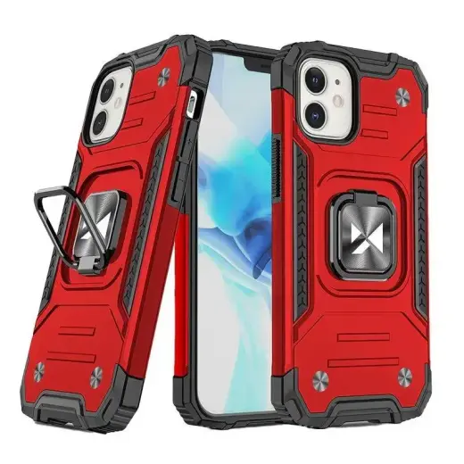 Wozinsky Ring Armor чехол с подставкой для телефона iPhone 14 красный