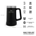Alus kauss Adventure The Big Grip Beer Stein 0,7L matēts melns Foto 4