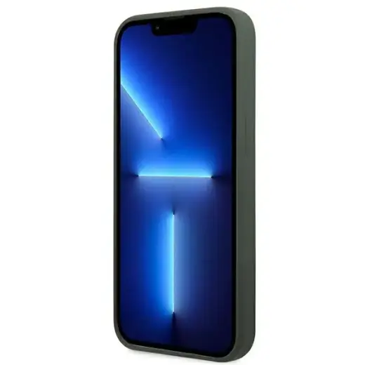 Guess GUHMP13LSPLA iPhone 13 Pro | 13 6,1" zielony|khaki hard case Silicone Logo Plate MagSafe Foto 5