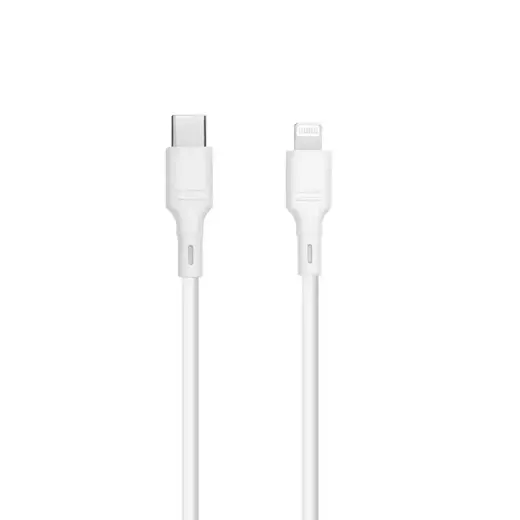 Cable USB C to Lightning Blue Star 2,4A 27W 1 m DC-001CL2.4 white Photo
