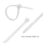 Qoltec Self-locking cable tie | 4.8*300mm | 100 pcs. | Nylon66 | UV | White Foto 4