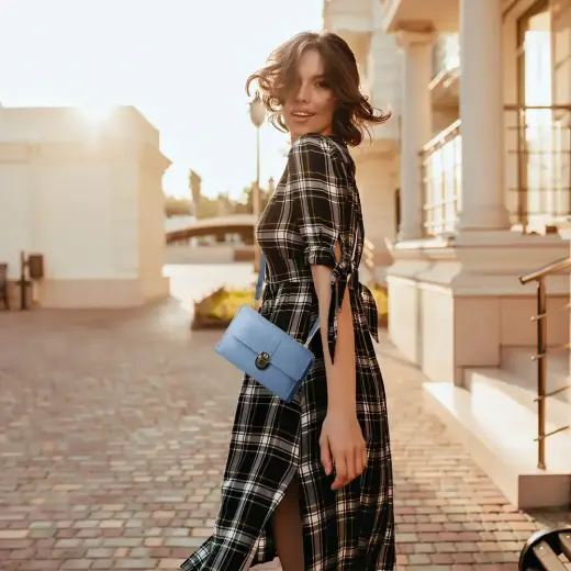 Knitted bag for phone GCW06 blue Photo