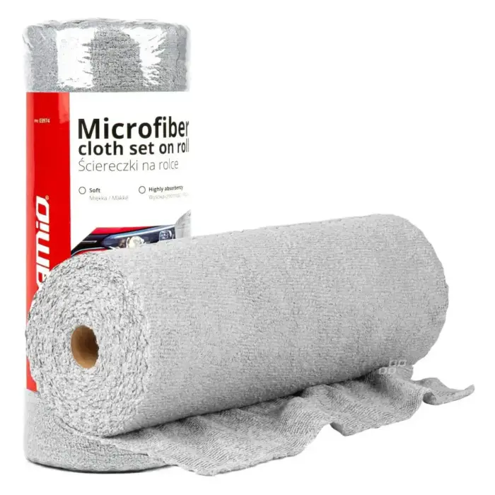 Mikrošķiedras drānu komplekts rullī 30×30 cm 120 g/m² AMIO-03974