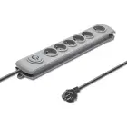Qoltec Surge protector | 6 sockets | 1.8m | Grey — Foto 2