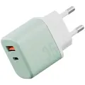 Wall charger Bazic GoPort Velox Kit USB-C|USB-A GaN 35W with cable green Photo