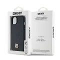 DKNY PU Leather Repeat Pattern Stack Logo MagSafe Case for iPhone 14 Black — Фото 5