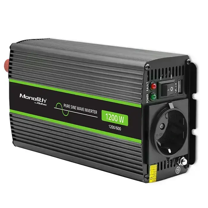 Qoltec Pure Sine Wave Inverter Monolith| 600W | 1200W | 12V to 230V Foto 10