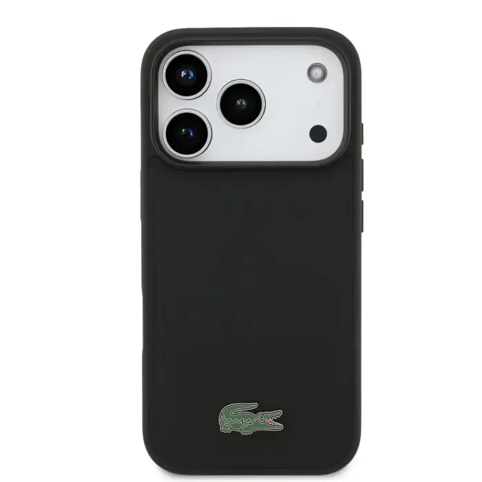 Lacoste Iconic Petit Pique MagSafe Case + Wallet for iPhone 18 Pro Black