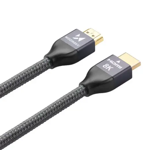 Кабель Wozinsky HDMI 2.1 8K 60 Гц 48 Гбит|с | 4K 120 Гц | 2K 144 Гц 3 м серебристый (WHDMI-30) Фото num
