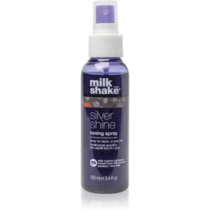 Milk Shake, Silver Shine, Violet Pigments, Hair Toning Spray, Blonde/Gray, 100 ml