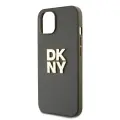 DKNY PU Leather Stack Logo Wrist Strap Case for iPhone 14 Green — Foto 2