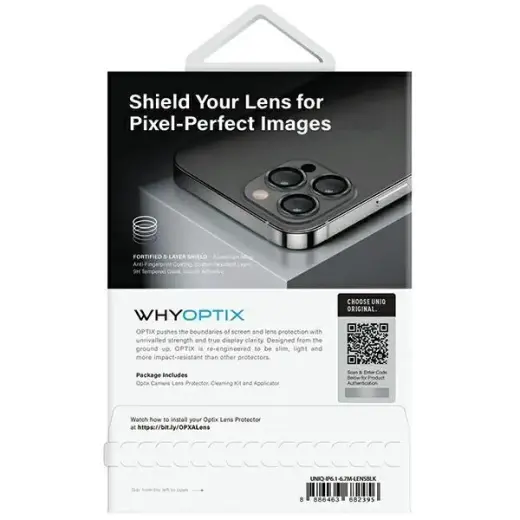 Uniq Optix Glass Aluminum Camera Lens Protector for iPhone 14 | 14 Plus Camera Lens with Applicator - Black Foto 4