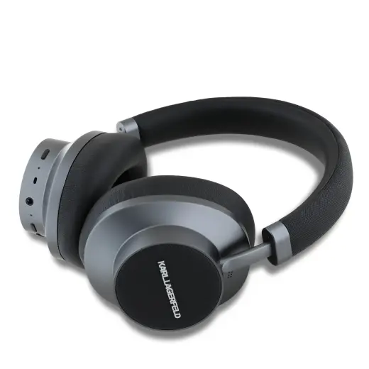 Karl Lagerfeld Saffiano Metal Logo ANC|ENC Wireless Headphone Black Foto 2