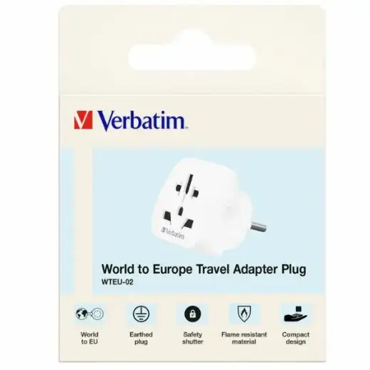 Verbatim Adapter podróżny EU|UK|US WTEU-02 biały|white 49549 Foto 5