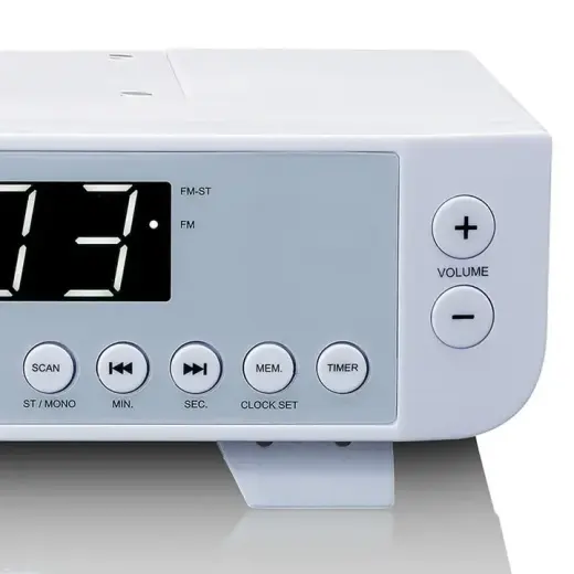 Lenco radio ar LED apgaismojumu un taimeri, balts Foto 6