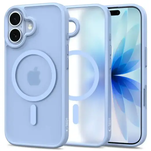 TECH-PROTECT MAGMAT phone case with MagSafe support for iPhone 17 blue