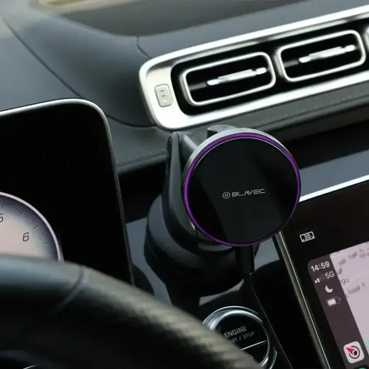 Blavec Car holder BHC-01A 15W magnetic with wirless charging to windshield and dashboard (BHC01A-MWIB) black Foto 5