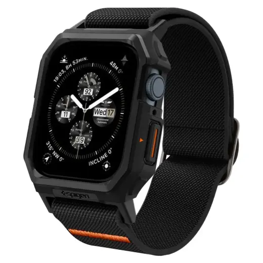 Spigen Lite Fit Pro case with strap for Apple Watch 4 | 5 | 6 | 7 | 8 | 9 | SE (44 | 45 mm) - matte black Фото num