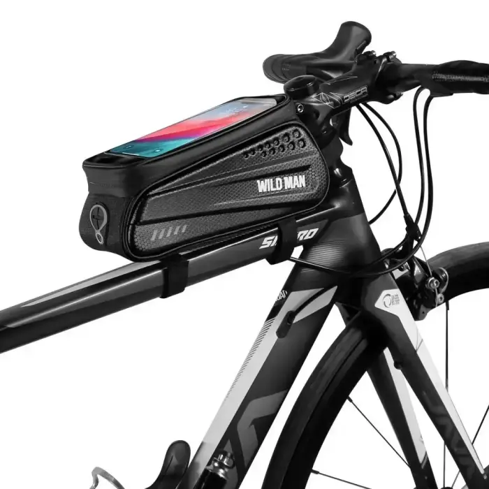 WILDMAN traveling bag for bicycle frame with zipper ES3 1L ( 4"- 7" ) black Photo