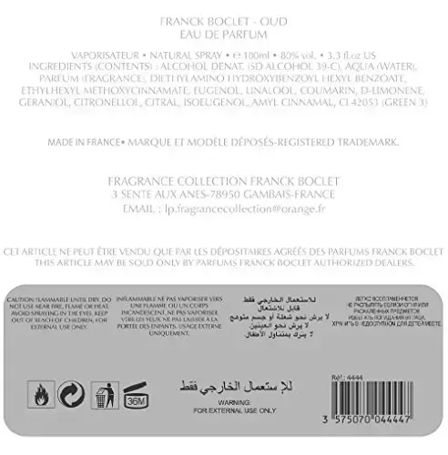 Franck Boclet Oud uniseks smaržas 100 ml