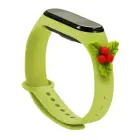 Strap Xmas for Xiaomi Mi Band 3 / 4 Christmas Silicone Strap Bracelet with Holly - Green Foto 1
