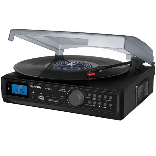 Sencor STT 212U Vinilplašu atskaņotājs ar Bluetooth| MP3| USB| SD | Radio