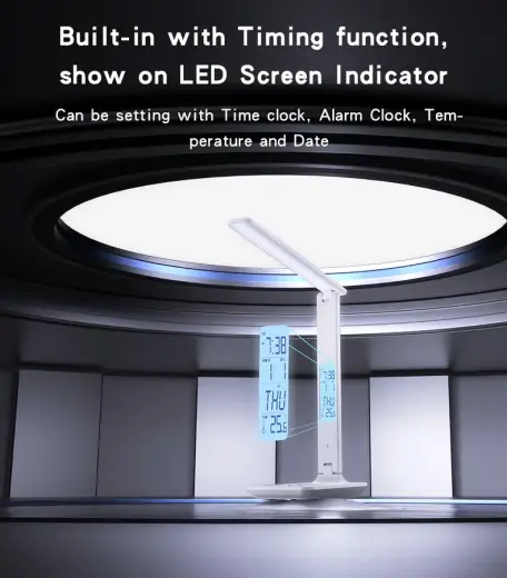 Yesido Desktop lamp DS20 induction with LCD display white Фото num