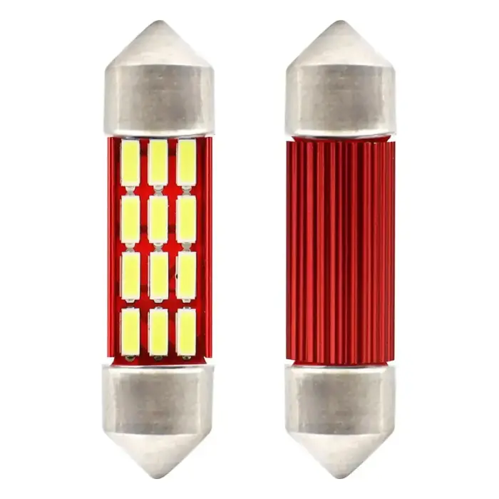 LED spuldze CANBUS 4014 16SMD, sofīta tipa, C5W C10W C3W 39 mm, balta, 12V/24V