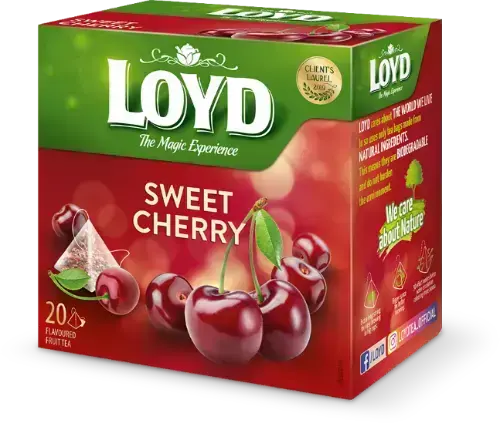 Augļu tēja LOYD Pyramids Sweet Cherry, 20x2g