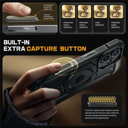 Supcase UB Grip Mag Case with MagSafe for iPhone 16 - Black Photo