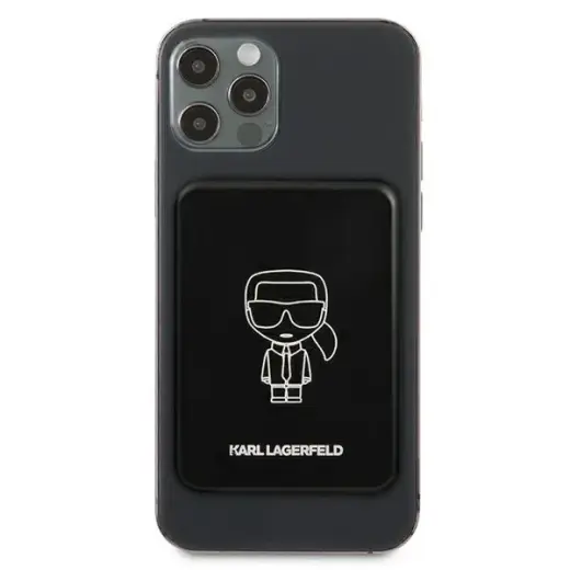 Karl Lagerfeld Ikonic Outline ārējais akumulators (powerbank) | 3000 mAh | 5W | USB-C, MagSafe | melns Foto 2