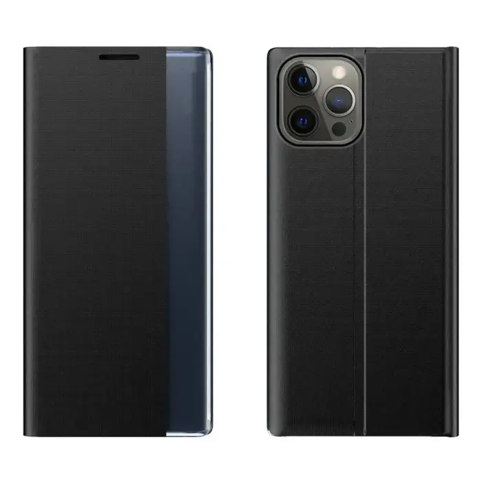 Sleep Case grāmatveida maciņš telefonam iPhone 13 Pro melns