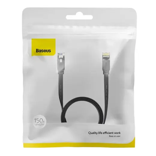 Baseus Ethernet RJ45, 1Gbps, 1.5m network cable (black) Photo