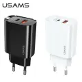 USAMS Ład. siec. 1xUSB-C+1xUSB T35 20W (only head) PD3.0 +QC3.0 Fast Charging biały|white CC121TC01 (US-CC121) Фото num
