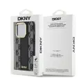 DKNY PU Leather Checkered Pattern Magsafe Case for iPhone 15 Pro Max Black — Foto 5