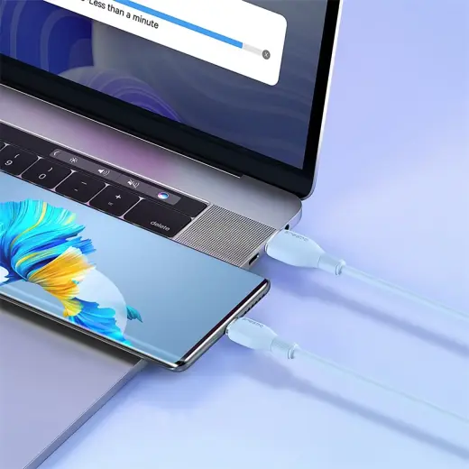 Baseus Pudding провод для передачи данных и зарядки | USB-A на USB-C | 100W | 2m | синий Фото num