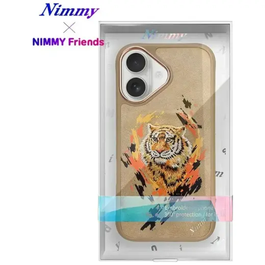 Etui Nimmy Tygrys MagSafe do iPhone 16    jasnobrązowy Photo