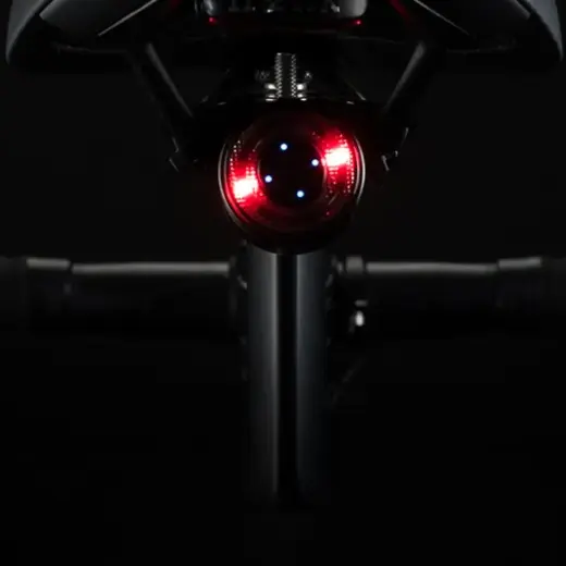 Rockbros Q1 rear bicycle light 7 colors LED micro USB - black Photo