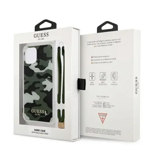 Guess GUHCP12LKSARKA iPhone 12 Pro Max 6,7" zielony|khaki hardcase Camo Collection Фото num