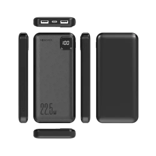 Forever power bank TB-300M PD QC 22,5W 10000 mAh black Foto 3