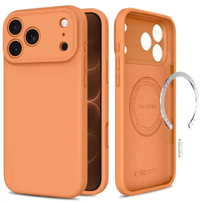 TECH-PROTECT SILICONE MAGSAFE IPHONE 17 PRO MAX / 18 PRO MAX COSMIC ORANGE