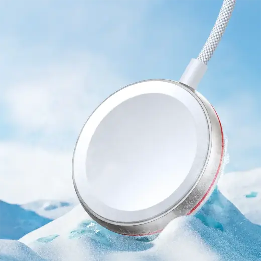 Joyroom 2 in 1 Lightning cable and inductive charger for Apple Watch 1.5m white (S-IW011) Фото num