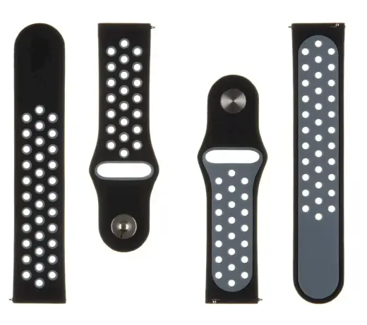 Tactical 267 Double Silicone Band 22mm Black|Grey Фото num