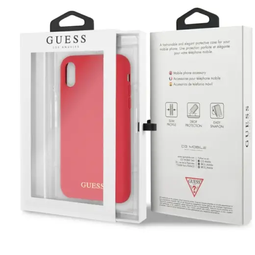Guess Silicone phone case for iPhone XR red hard case Photo