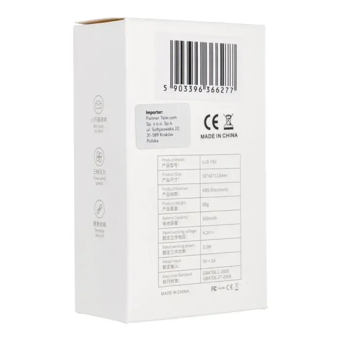 Portable fan LLD-F83F white Foto 8